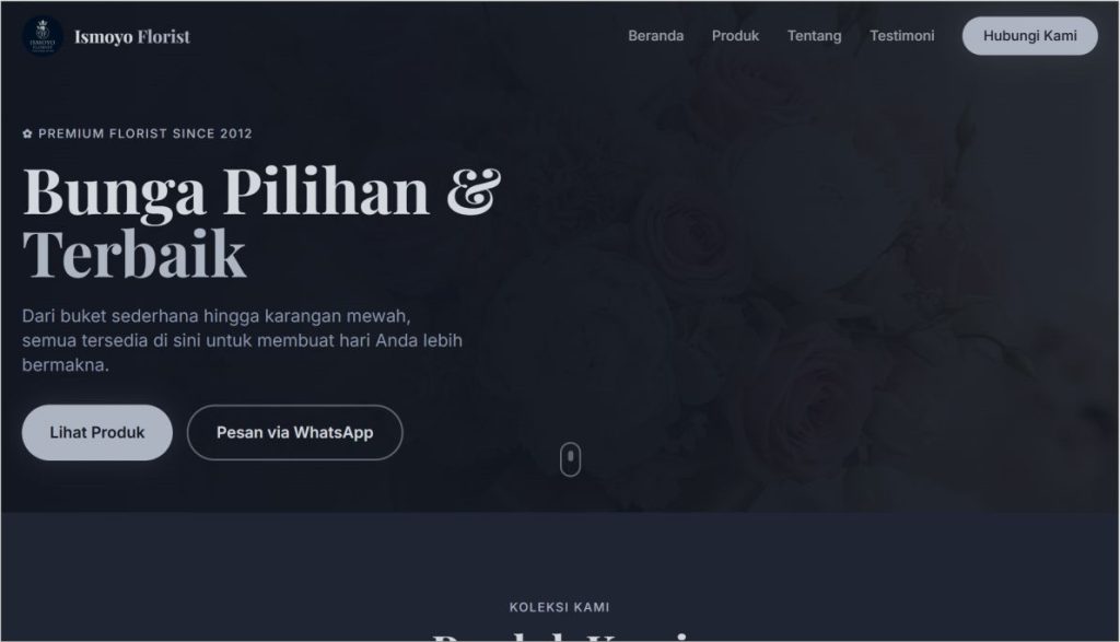 jasa Pembuatan website toko bunga